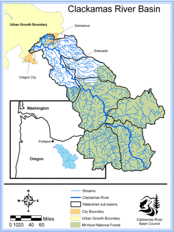 Clackamas River Basin Map