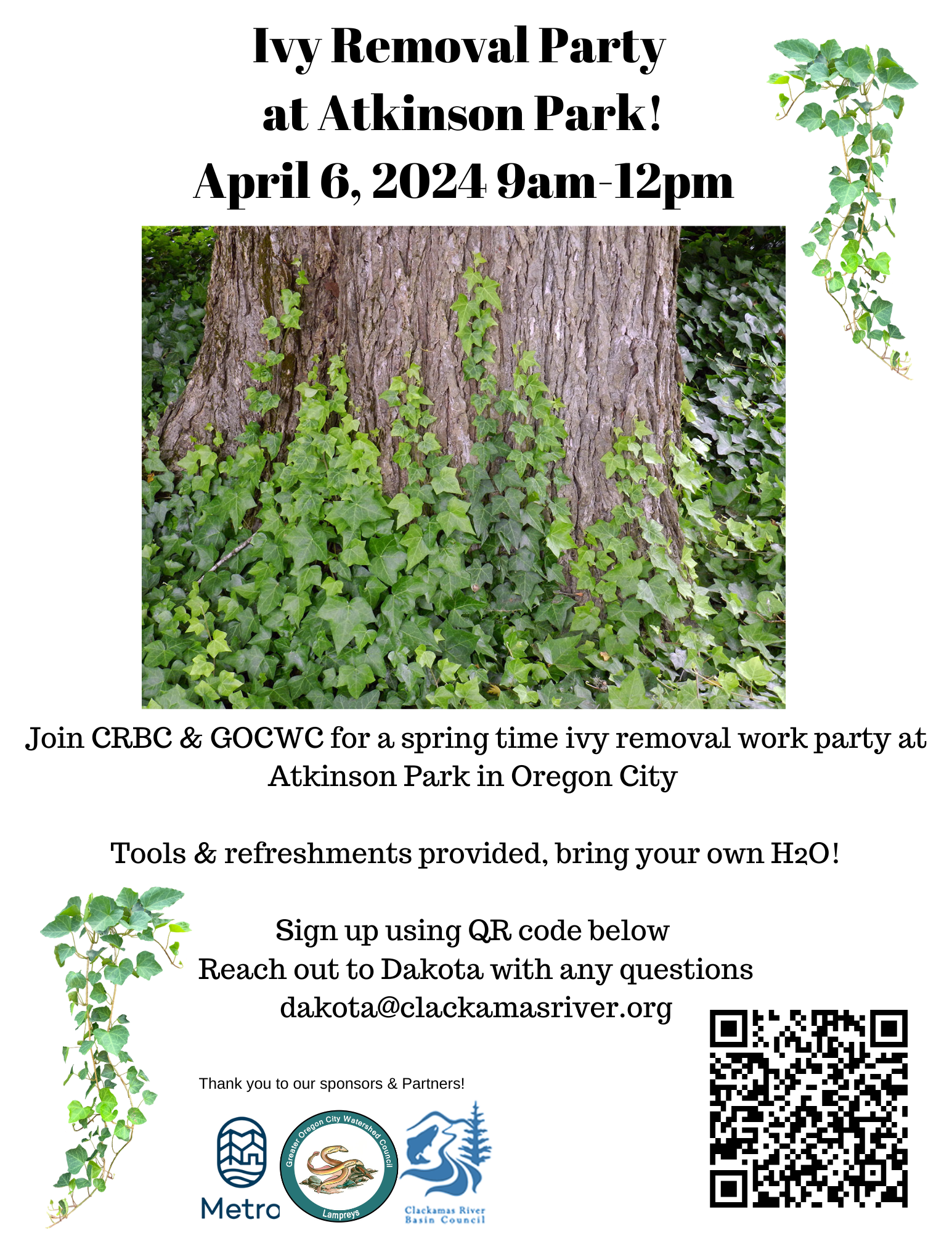 Spring Time Ivy Removal Party!