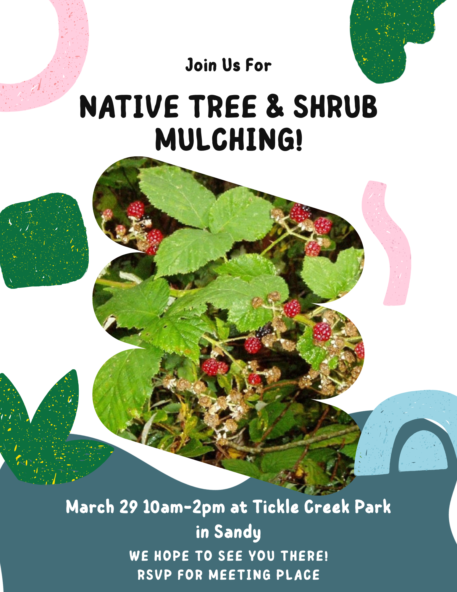 Mulching at Tickle Creek!